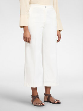 Elena Mirò Elena Mirò Pantaloni di tessuto P020P000470N011 Bianco Cropp Fit