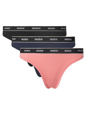 HUGO HUGO Набір з 3 пар стрінгів Triplet Thong Stripe 50545680 Кольоровий