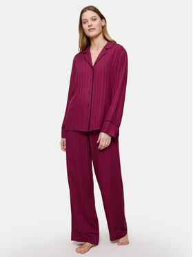 Triumph Triumph Pidžama Amourette Jacquard 10225073 Tamnocrvena Relaxed Fit