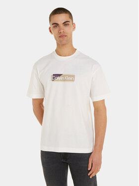 Calvin Klein Calvin Klein T-shirt Layered Gel Logo K10K111845 Blanc Regular Fit