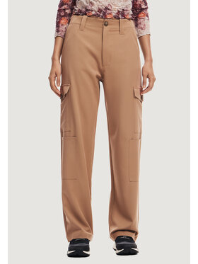 Desigual Desigual Spodnie damskie PANT_VOLGA Beżowy Regular Fit