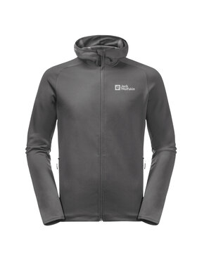 Jack Wolfskin Jack Wolfskin Felpa Jack Wolfskin Baiselberg Hooded FZ M Grigio Regular Fit
