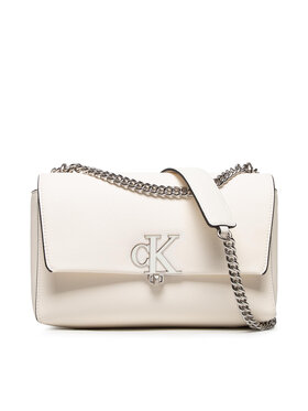 Calvin Klein Calvin Klein Дамска чанта Minimal Monogram Ew Flap Cony K60K609291 Бял