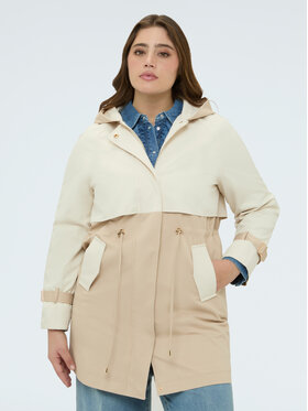 Fiorella Rubino Fiorella Rubino Płaszcz zimowy 0010T000360N002 Kremowy Slim Fit