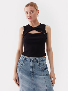 Guess Guess Top W3YP11 K8RT2 Czarny Regular Fit