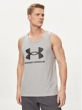 Under Armour Under Armour Tank top marškinėliai Ua Sportstyle Logo Tank 1382883-035 Pilka Loose Fit