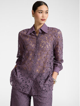 Elena Mirò Elena Mirò Koszula 5000P000315N0F9 Fioletowy Regular Fit
