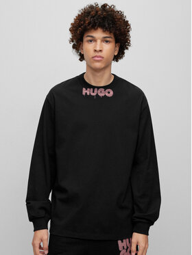 Hugo Hugo Longsleeve 50487541 Czarny Oversize