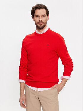 Tommy Hilfiger Tommy Hilfiger Sweter MW0MW28046 Czerwony Regular Fit