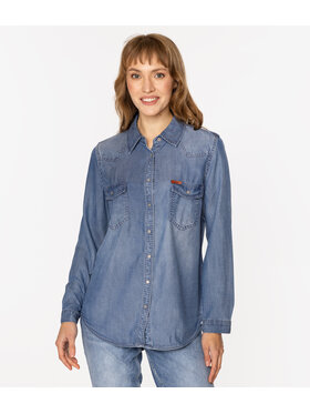 Lee Cooper Lee Cooper Koszula jeansowa CENTA 5018 Niebieski Regular Fit