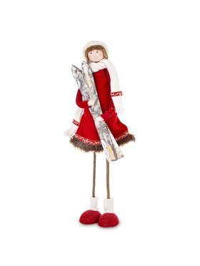 MIAhome MIAhome Figurka SUKIYA-3 z nartami Czerwony