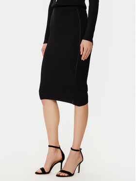Guess Guess Fustă midi W5RD15 Z2V62 Negru Slim Fit