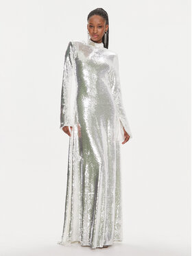 ROTATE ROTATE Večerní šaty Sequins 111676400 Bílá Slim Fit