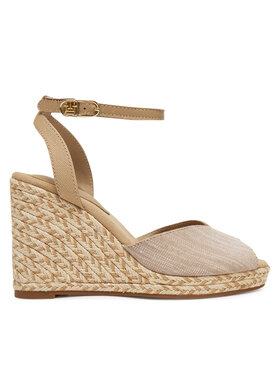 Tommy Hilfiger Tommy Hilfiger Espadrilles Chambray High Wedge Espadrille FW0FW08588 Bézs