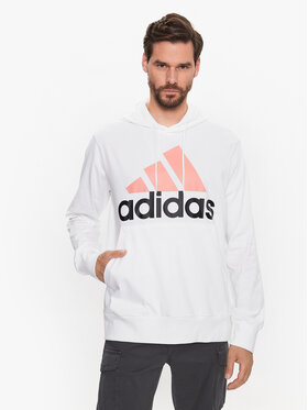 adidas adidas Džemperis ar kapuci Essentials Logo IJ8573 Balts Regular Fit