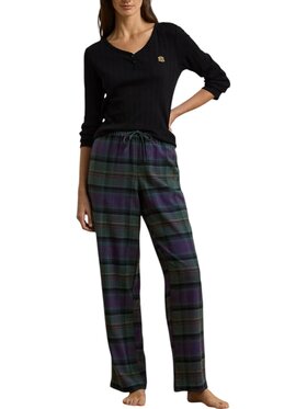 LAUREN RALPH LAUREN LAUREN RALPH LAUREN Pigiama pj set - Ralph Lauren - serafino scottish style Nero Regular Fit