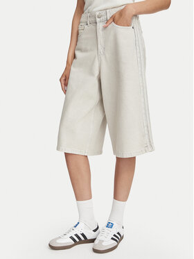 adidas adidas Bermudy KQ6477 Svetlo béžová Oversize