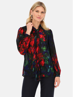 Potis & Verso Potis & Verso Bluzka Rubin Granatowy Regular Fit
