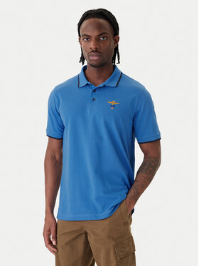 Aeronautica Militare Aeronautica Militare Тениска с яка и копчета 261PO1308UP00082 Син Regular Fit