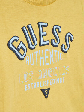 Guess T-shirt I3RI00 K8HM0 Žuta Regular Fit