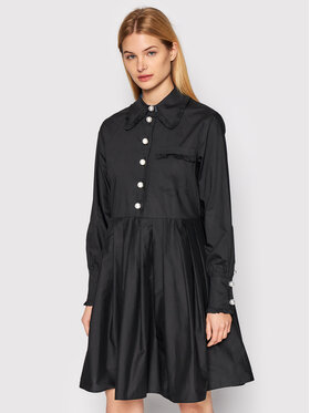 Custommade Custommade Košeľové šaty Lamia 999369404 Čierna Relaxed Fit