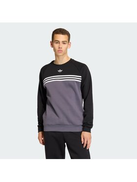 adidas adidas Bluza CHEST STRIPES CREWNECK Szary Regular Fit