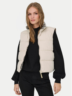 ONLY ONLY Αμάνικο Μπουφάν Tammy 15357509 Μπεζ Regular Fit
