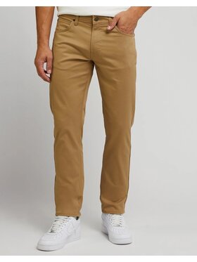 Lee Lee Chinosy DAREN ZIP FLY Beżowy Regular Fit