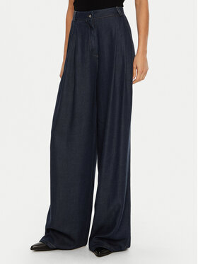 Please Please Παντελόνι Palazzo P3BLCSSC10 Σκούρο μπλε Wide Leg