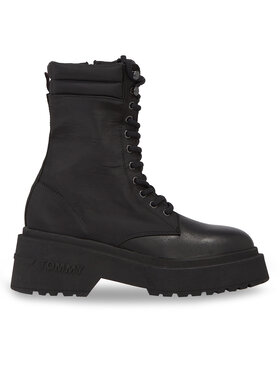 Tommy Jeans Tommy Jeans Μποτάκια Tjw Lace Up Padded Boot EN0EN02405 Μαύρο