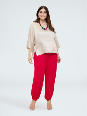 Fiorella Rubino Fiorella Rubino Pantaloni di tessuto P020L002567N016 Rosso Regular Fit