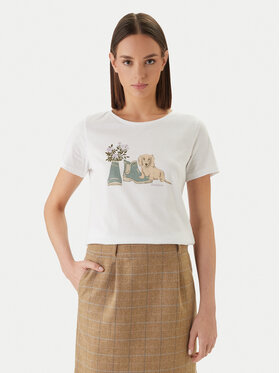 Barbour Barbour T-Shirt Brambles LTS0712WH11 Bílá Regular Fit