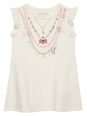 Guess Guess Každodenné šaty K6RK02 KA6W4 Écru Regular Fit