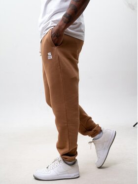 Good Luck Good Luck Spodnie dresowe Wygodne sznurki na co dzień 129936 Brązowy Regular Fit