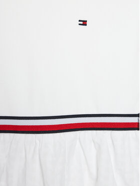 Tommy Hilfiger Haljina Za Svaki Dan Global Stripe KG0KG07925 D Bijela Regular Fit