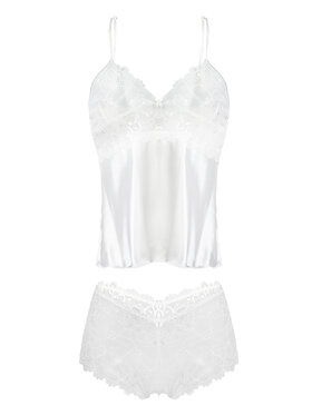 DKaren Lingerie DKaren Lingerie Komplet bielizny Felicia Biały Classic Fit