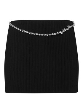 PHILIPP PLEIN PHILIPP PLEIN Sukně 21701 Černá Fitted Fit