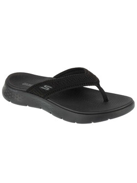 Skechers Skechers Japonki Skechers Go Walk Flex Sandal - Holly Czarny