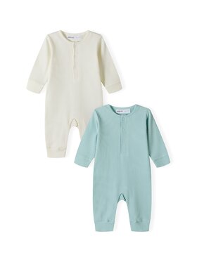 MINOTI MINOTI Komplet 2 par romperów 17BABY 26 Biały Regular Fit