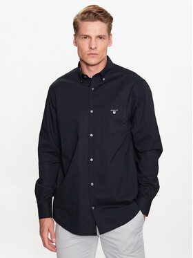 Gant Gant Koszula The Broadcloth Reg 3046400 Czarny Regular Fit