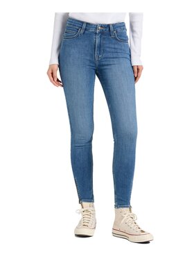Lee Lee Jeansy Scarlett High Zip Niebieski Slim Fit