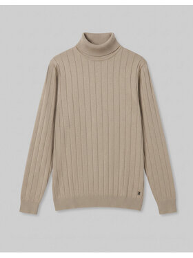 Borgio Borgio Sweter govone Beżowy Slim Fit