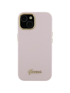 Guess Guess Etui na telefon iPhone 15 Pro Różowy