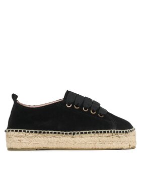 Manebi Еспадрильї Lace-Up Espadrilles K 1.0 E0 Чорний