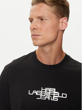 Karl Lagerfeld Jeans Karl Lagerfeld Jeans T-shirt 246D1700 Crna Regular Fit