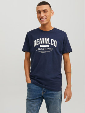 Jack&Jones Jack&Jones Тишърт Jeans 12210949 Тъмносин Regular Fit