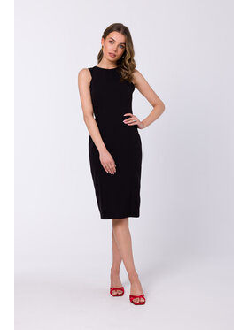 Stylove Stylove Koktejlové šaty S342 Černá Regular Fit