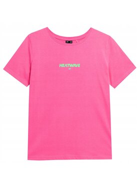 4F 4F T-Shirt TTSHF561 Różowy Comfortable Fit