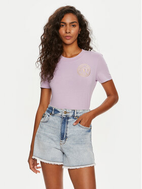 Versace Jeans Couture Versace Jeans Couture T-särk 76HAHT02 Lilla Slim Fit