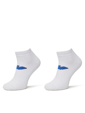 Emporio Armani Emporio Armani Súprava 2 párov členkových pánskych ponožiek EM000538 AF12299 M0082 Biela